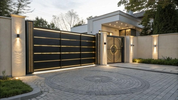 Een elektrische toegangspoort als kers op de taart voor jouw nieuwe woning